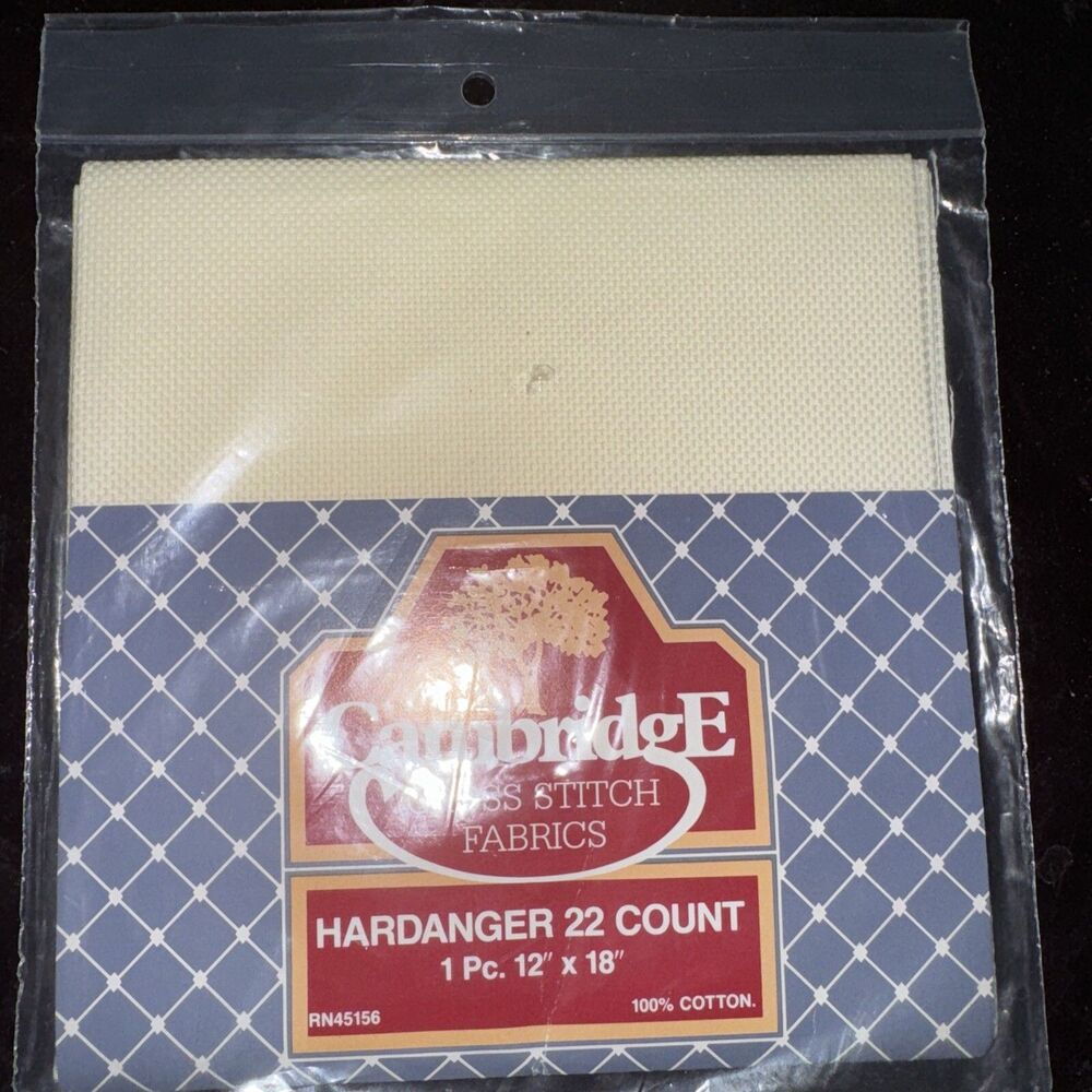 Cambridge Cross Stitch Fabric - Aida 18 count - 1 piece 12" x 18" - Ecru